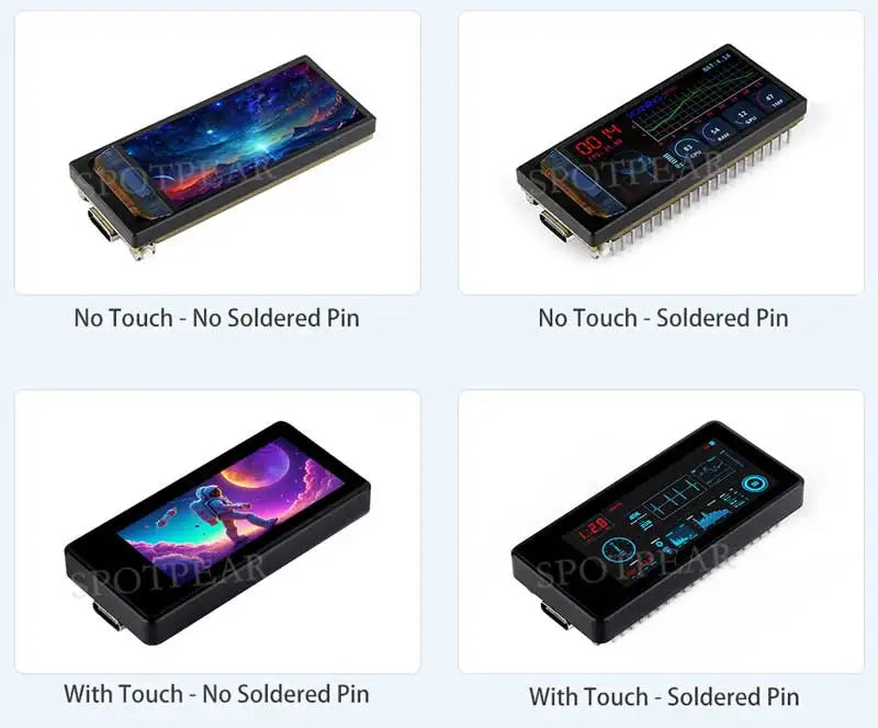 Waveshare ESP32 S3 1.91inch AMOLED Development Board 240x536 WiFi Bluetooth 5 16MB Flash PSRAM 6-Axis IMU Sensor LVGL CNC Case