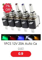 New 20A 12V LED toggle switch Illuminated Toggle Switch Control ON/OFF + Aircraft Missile Style Flip Up Cover XW