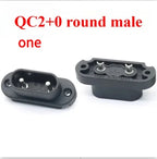 New QC2+0 Round Electric Plug  Lithium Socket for  500V Waterproof Male and Female Skateboards and Bicycles Energy Connector