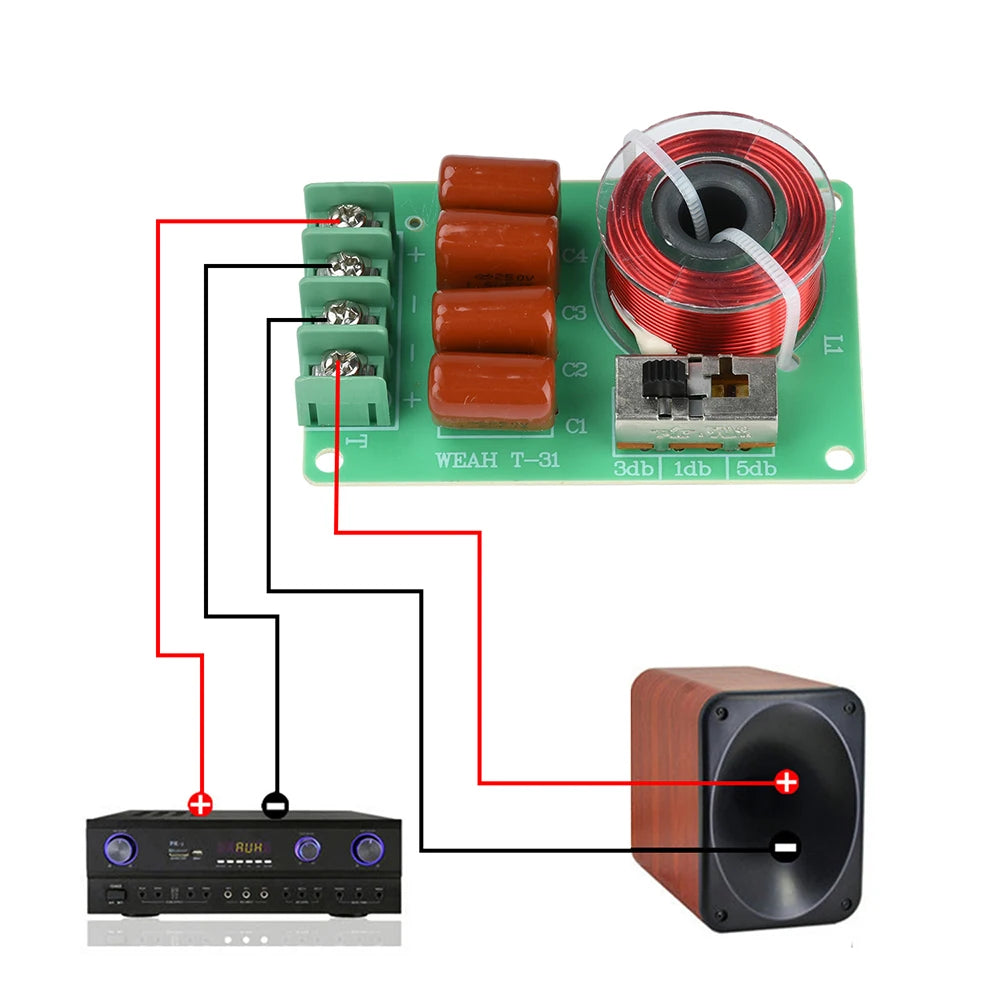 100W 3Way Hifi Tweeter Frequency Divider Treble Audio Crossover Filter Circuit Board Home Theate Car DIY Speakers Filters