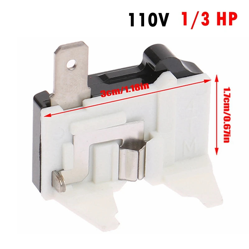 1pc 4TM 110/220V Refrigerator Overload Protector Freezer Replacement Relay 1/2 1/3 1/4 1/5 1/6 1/7 1/8HP Protector Wholesale
