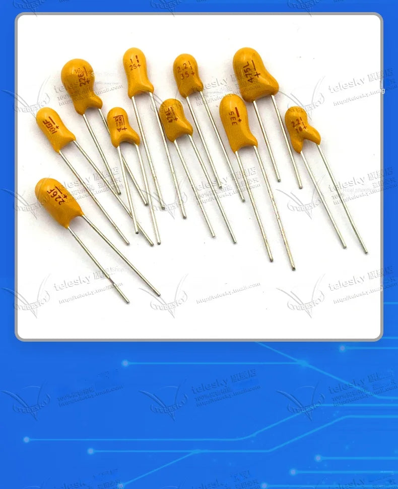 5PCS DIP Tantalum Capacitor 16v 25V 35V 50V 0.47UF 0.1UF 1UF 2.2UF 3.3UF 4.7UF 10UF 22UF 33UF 47UF 100UF 106 475 226 107 336 225