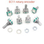 2/10PCSEC11 Rotary Encoder Digital Potentiometer, Plum Blossom, Half Axis, Five-Leg Handle Length 15MM 20MM