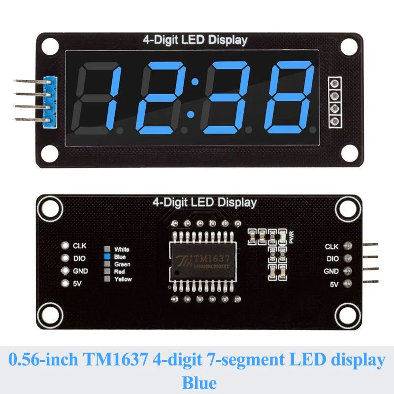 2~50Pcs TM1637 0.56 Inch 4 Digit 7 Segment LED Digital Tube Display Module With Clock Dot For Arduino Electronic Clock Project