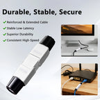 Tool Free RJ45 Cable Extender Junction Adapter, CAT6A CAT7 Ethernet Coupler Network Cable Extension Connector Toolless