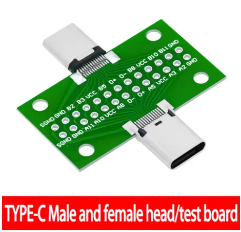 TK 1Pcs~10Pcs Type-CMale to Female USB 3.1 Test PCB Board Adapter Type C 24P 2.54mm Connector Socket For Data Line Wire Transfer