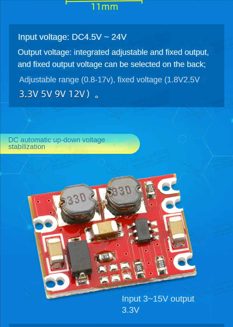 1PCS DC-DC 3A 5A Adjustable Step-down Power Module Board Voltage Stabilizing Aircraft Model MP1584EN 24V 12V 9V To 5V