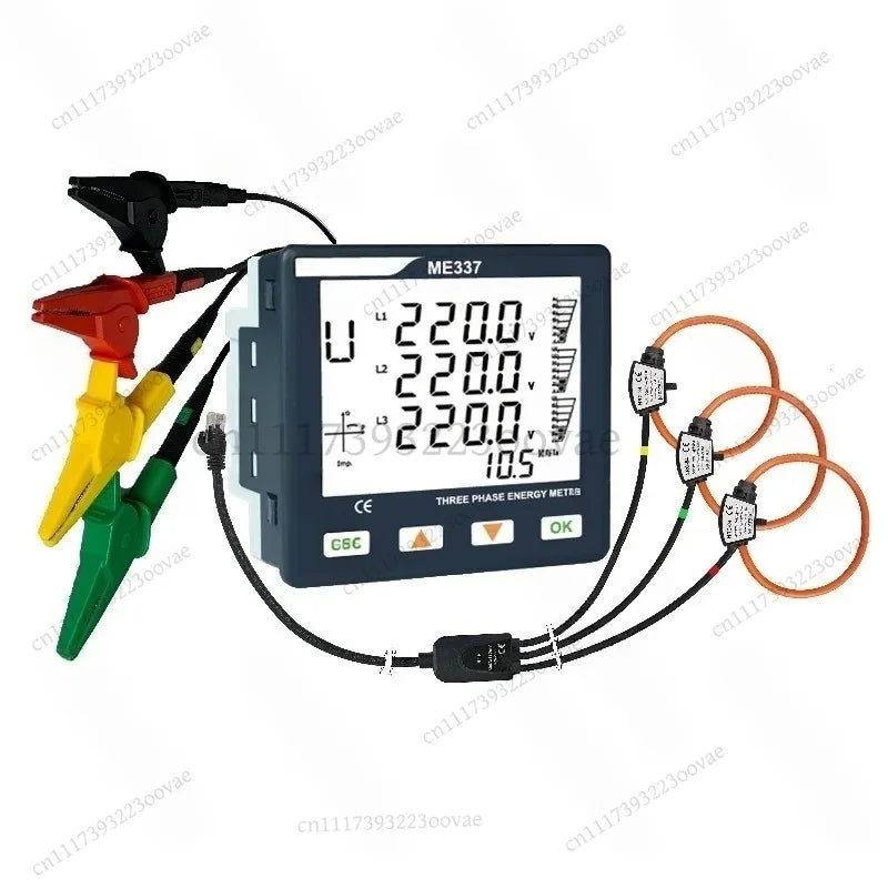 LF_Smart Power Quality Meter RS485 Rogowski Coil 96x96mm Energy Analyzer Electricity Monitor RTU ME337