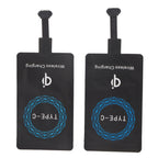 2Pcs Type C Wireless Charger Adapter Portable Charging Receiver for Type C Mobile Phone Wireless Charging Receiver
