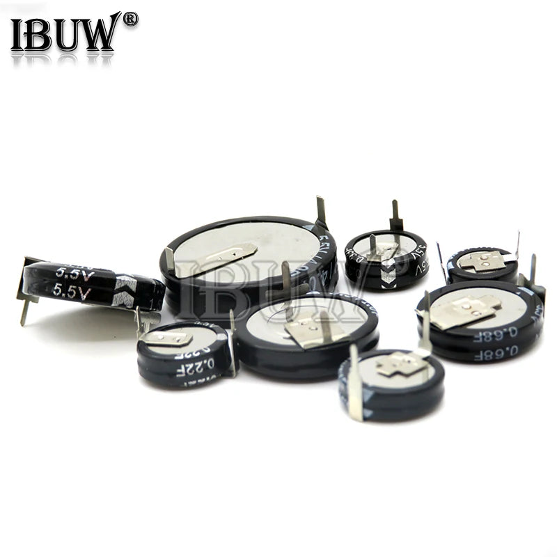 1PCS/lot H type 5.5V Super capacitor 0.1F 0.22F 0.33F 0.47F 1F 1.5F 4.0F Button Farad capacitor