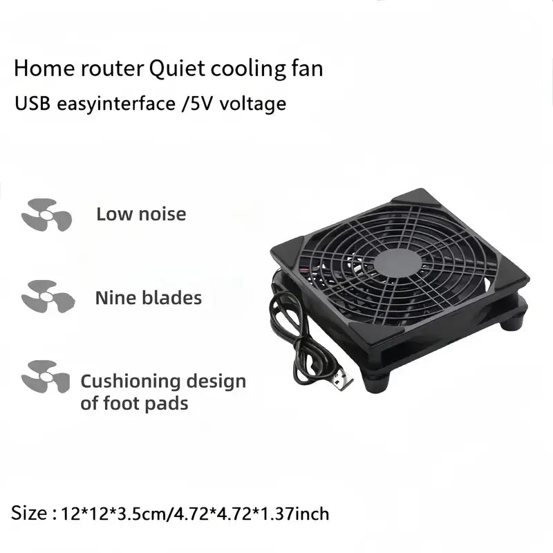 120x120x25mm 5V USB Power Cooling Case Fan For Receiver DVR Xbox TV Box Router