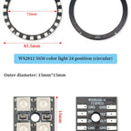 5V 1Bit 3 4Bit 7 8Bit 9 12Bit 16Bit 24Bit 32Bit 64 Bits WS2812 5050 RGB LED Ring Lamp Light + Integrated Drivers For Arduino Diy