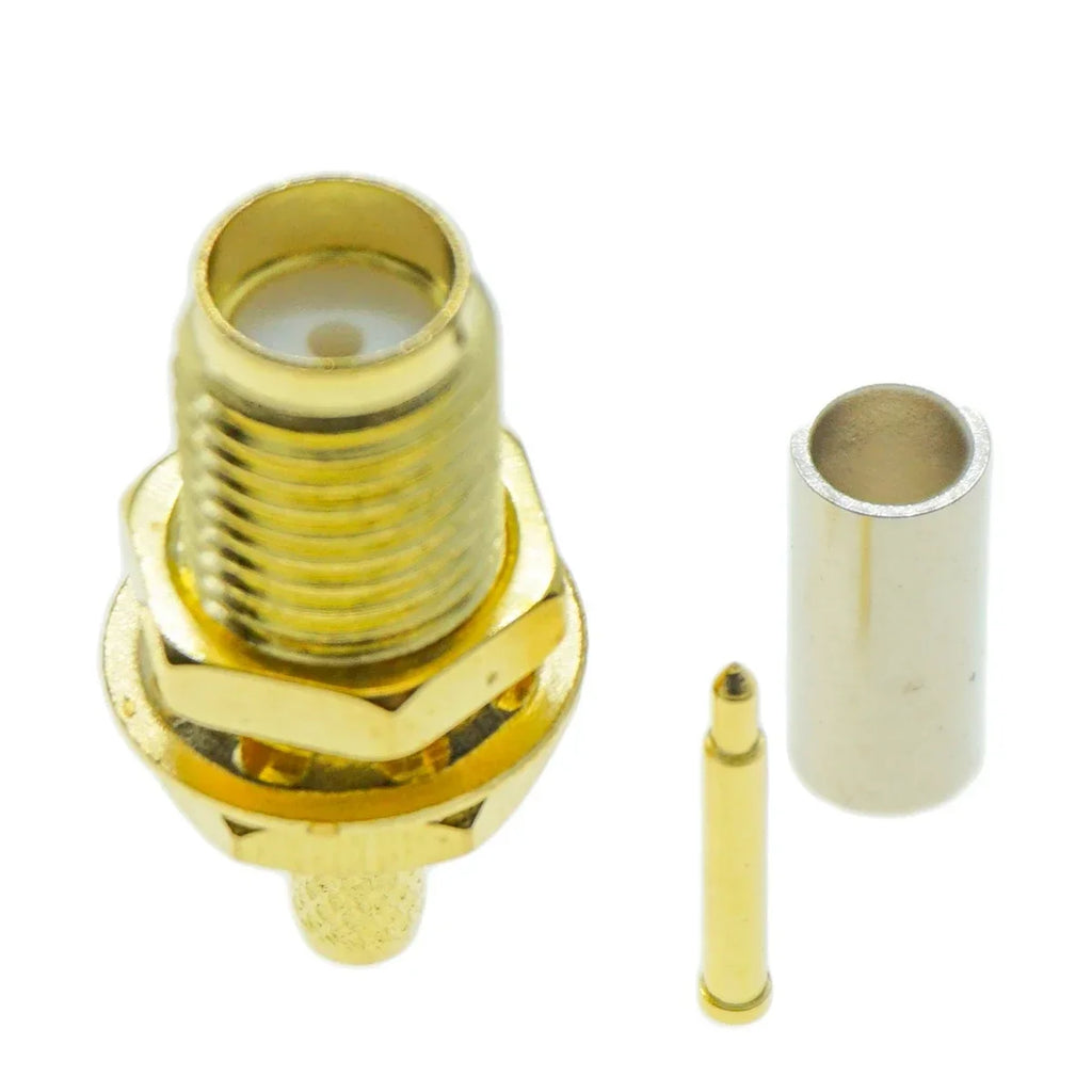 SMA Male Plug SMA Female Jack RPSMA RF Coax Coaxial Connector Crimp right angle LMR100 RG174 RG316 RG58 RG142 RG400 50-3 Cable