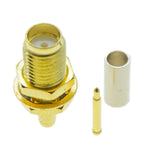 SMA Male Plug SMA Female Jack RPSMA RF Coax Coaxial Connector Crimp right angle LMR100 RG174 RG316 RG58 RG142 RG400 50-3 Cable