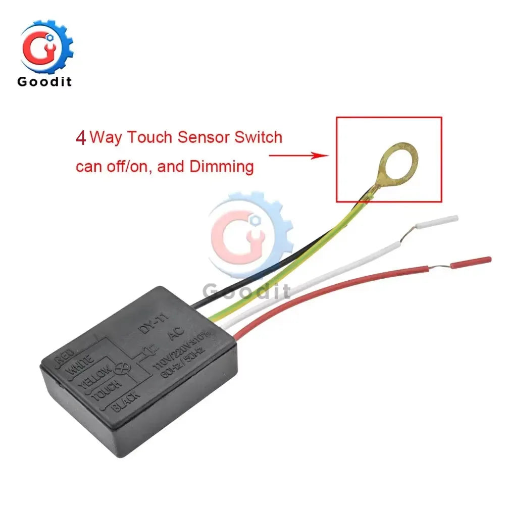 AC220V 1A Electrical Equipment Table light Parts On/off 1/4 Way Touch Control Sensor Desk light Parts Touch for Bulb Lamp Switch