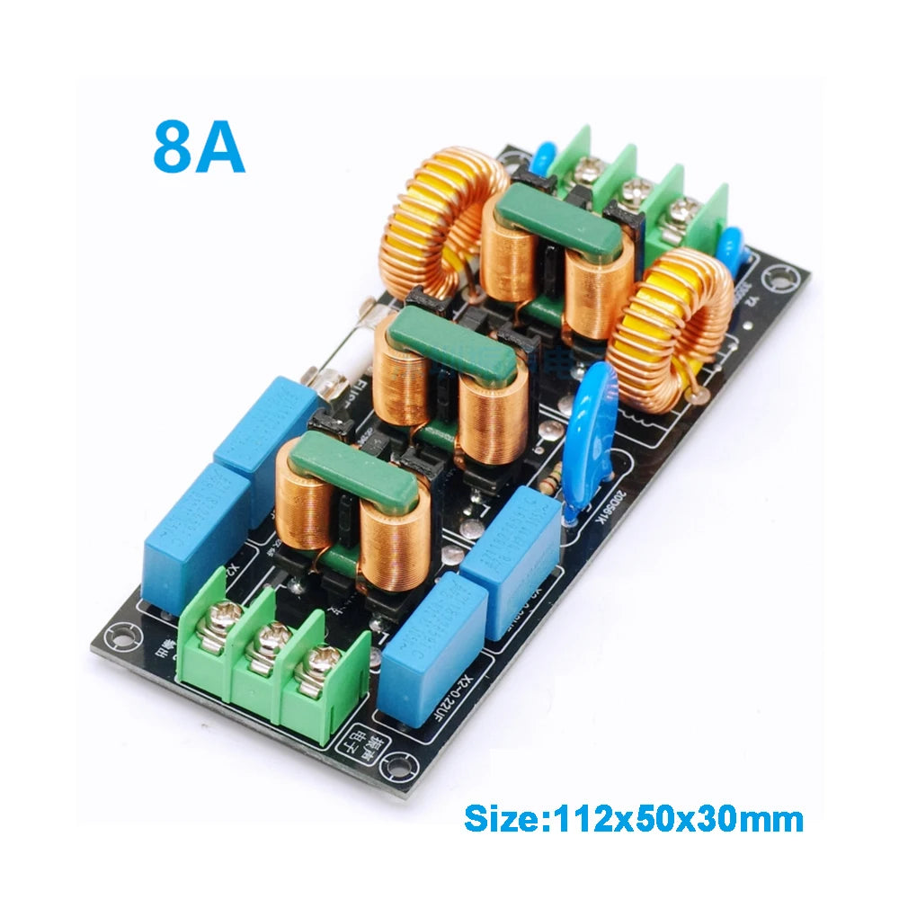 4A 8A 16A 4-Stage AC Power Supply EMI Filter 110V 220V Audio Electromagnetic Interference Filtering EMC Differential Common Mode