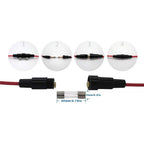10pcs 5 x 20mm Inline Fuse Holder, porte fusible 12v Fast-Blow Screw Type, with 16 AWG Wire for Fast-Blow Glass Fuse