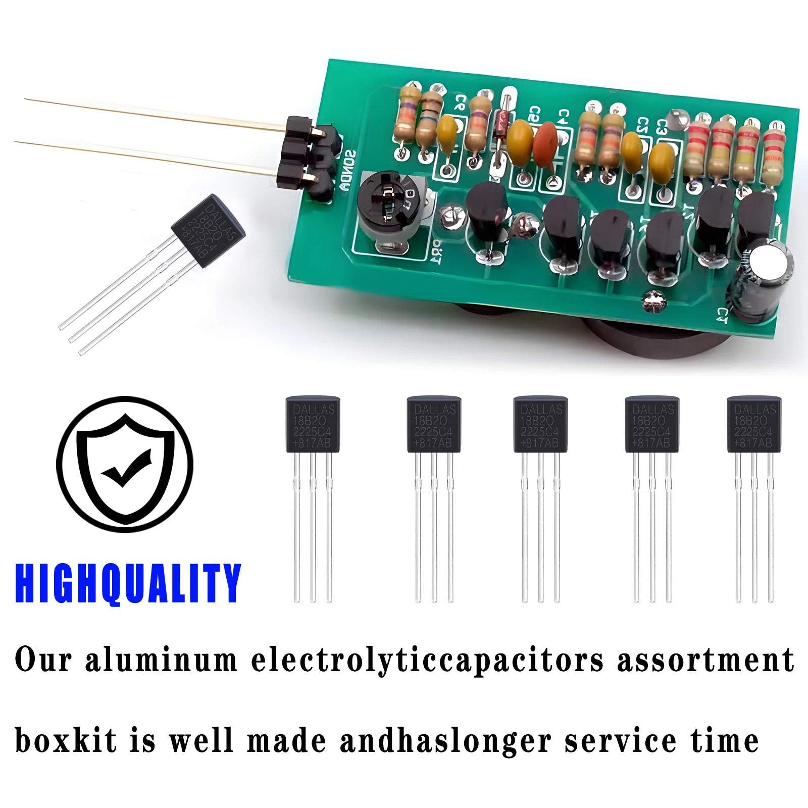 1/5/10/20pcs Temperature Sensor Electronic Chip DS18B20 TO-92 18B20 chips IC DIY Electronic Digital Thermometer -55°C to 125°C