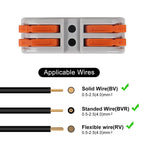 60Pcs Lever Wire Connectors Kit, Push-in Electrical Connectors Quick Connect 2/3/4/5 Conductor Combination, Termal Blocks