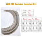 0402 0603 0805 1206 2512 0ohm-10Mohm SMD Chip Fixed Resistor Assortment Kit Electronic components sample pack
