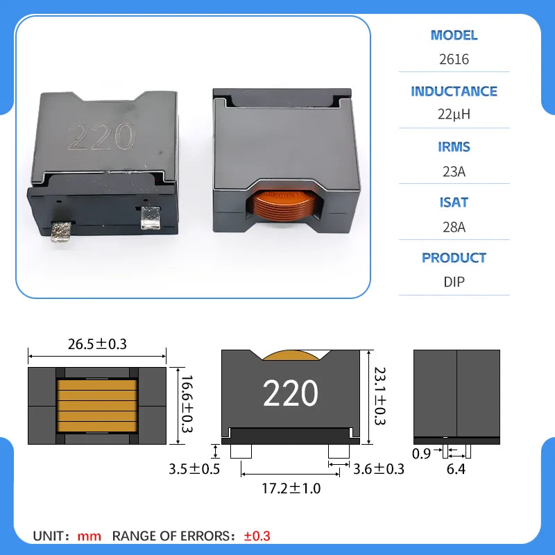 Flat Copper Wire PQ2615 PQ2616 PQ2617 PQ2618 PQ2620 Ferrite DC Filtering