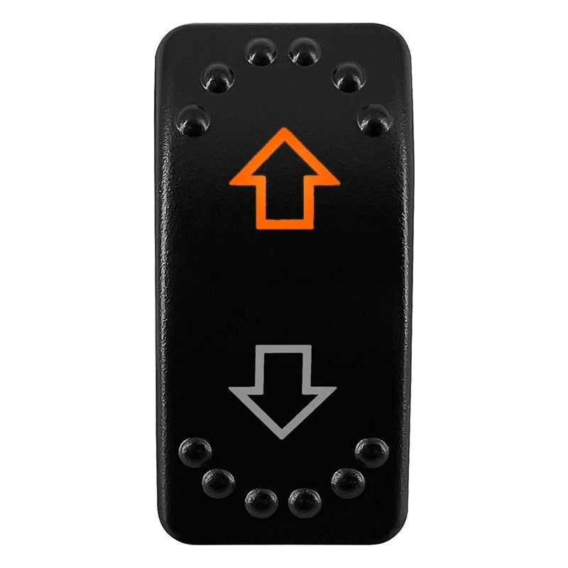 12V/24V Waterproof DPDT Momentary Rocker Switch ON-OFF-ON Arrows Winch In/Out Up/Down Toggle for Jeep, Dump Trailer, Truck, Boat