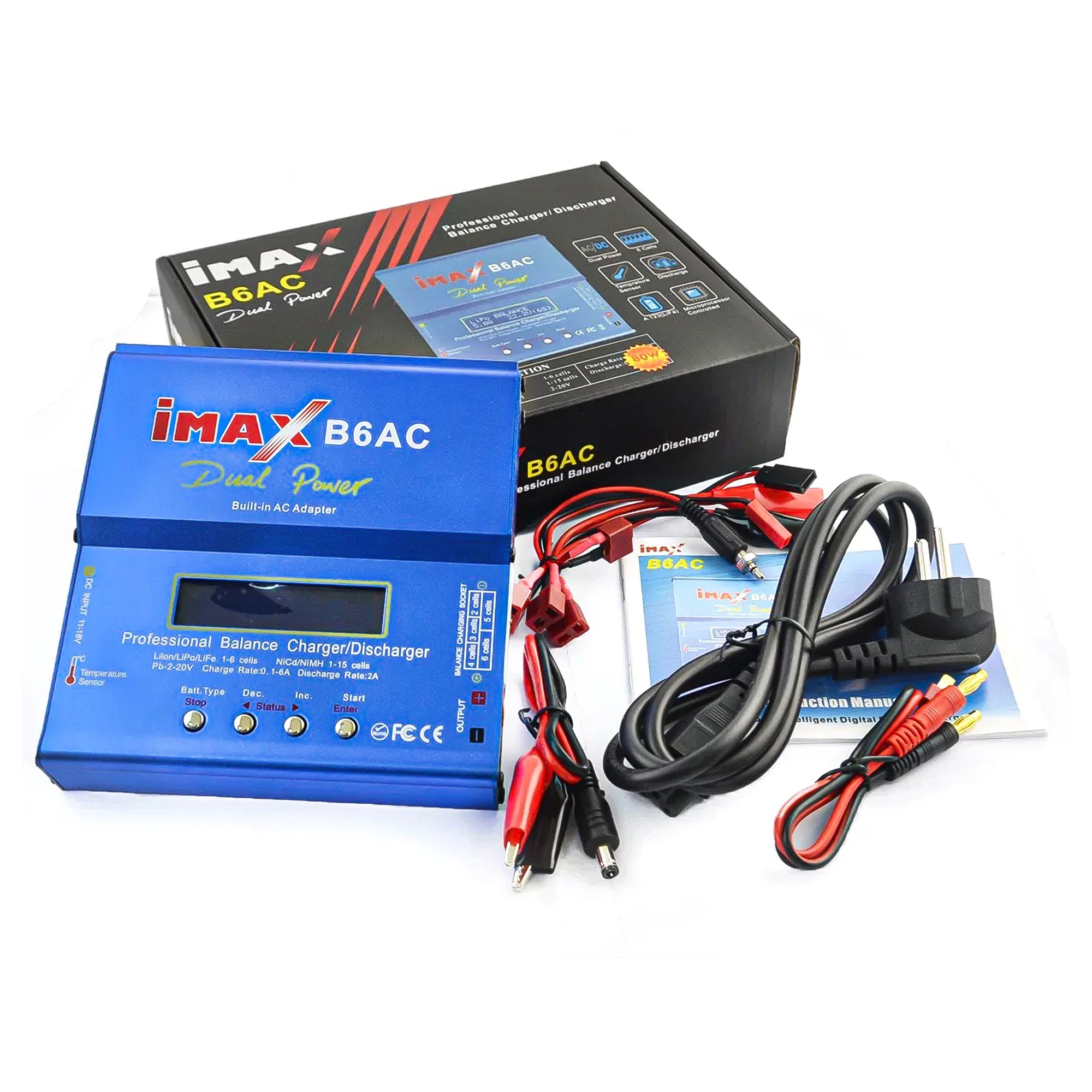 IMAX B6 B6AC 80W Battery Charger Lipo NiMh Li-Ion Ni-Cd Digital RC B6 Lipro Balance Charger Discharger + 12V 5A Adapter
