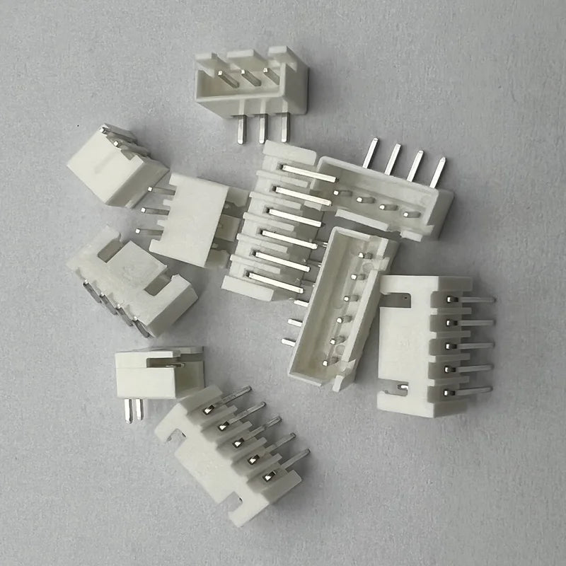50pcs/lot XH2.54 Pin Male Right Angle Material Connector Leads Pin Header 2.54mm XH-AW 2P 3P 4P 5P 6P 7P 8P 9P 10P 11P 12P 13P