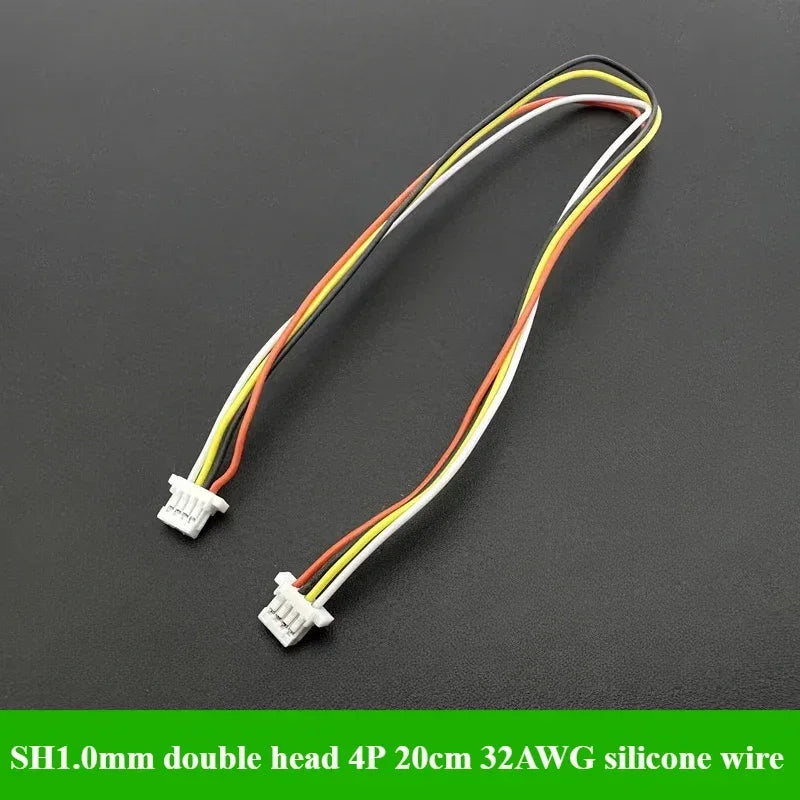2-50Pcs/lot JST SH 1.0mm Pitch Female Socket Terminal Plug Wire Connector SH 1mm 2 3 4 5 6 Pin 20CM 32AWG Silicone Wires Cable