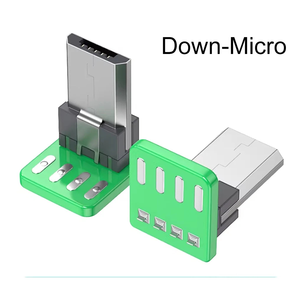 MICRO Type-C 5Pin USB To DIP PCB Converter Adapter 90 Degree Right Angle Breakout Board Repair Welding Socket Connector Port