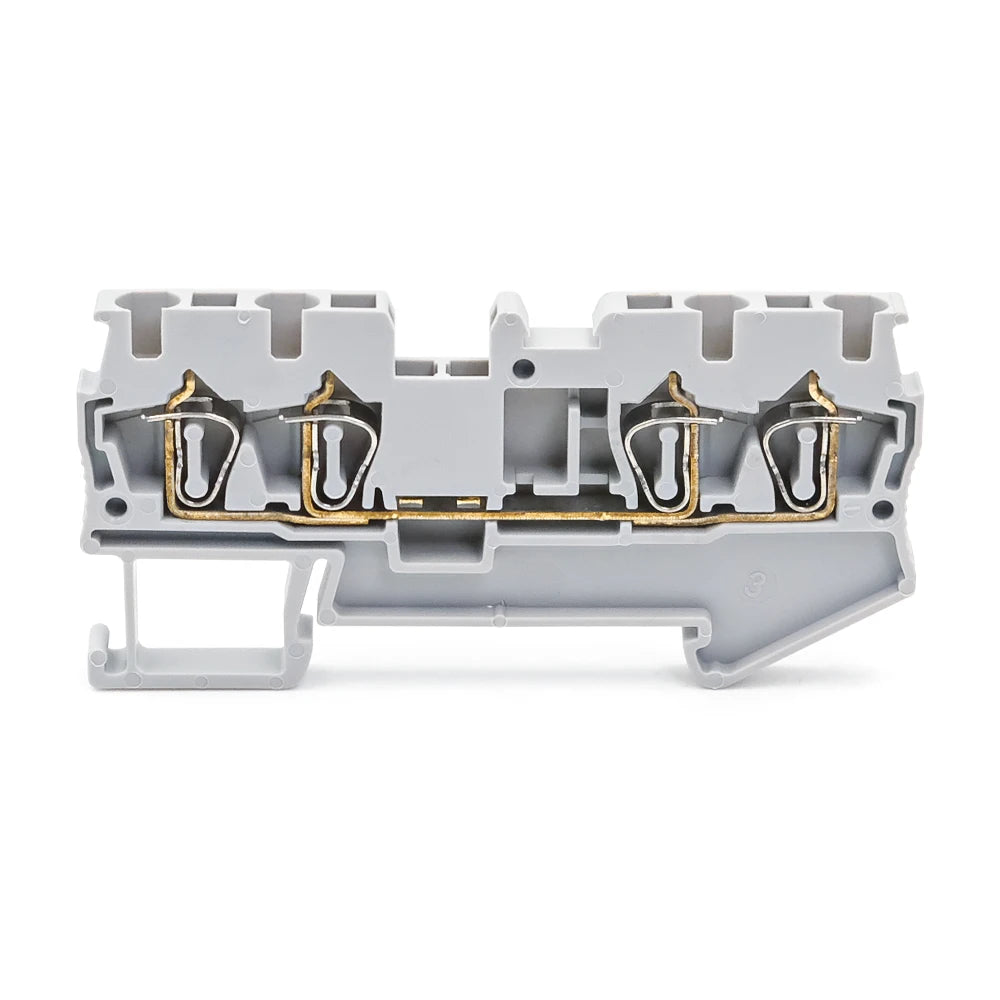50Pcs ST 2.5-QUATTRO 4-Wire Terminal Block 2.5mm DIN Rail Compact Reliable Wiring Connections