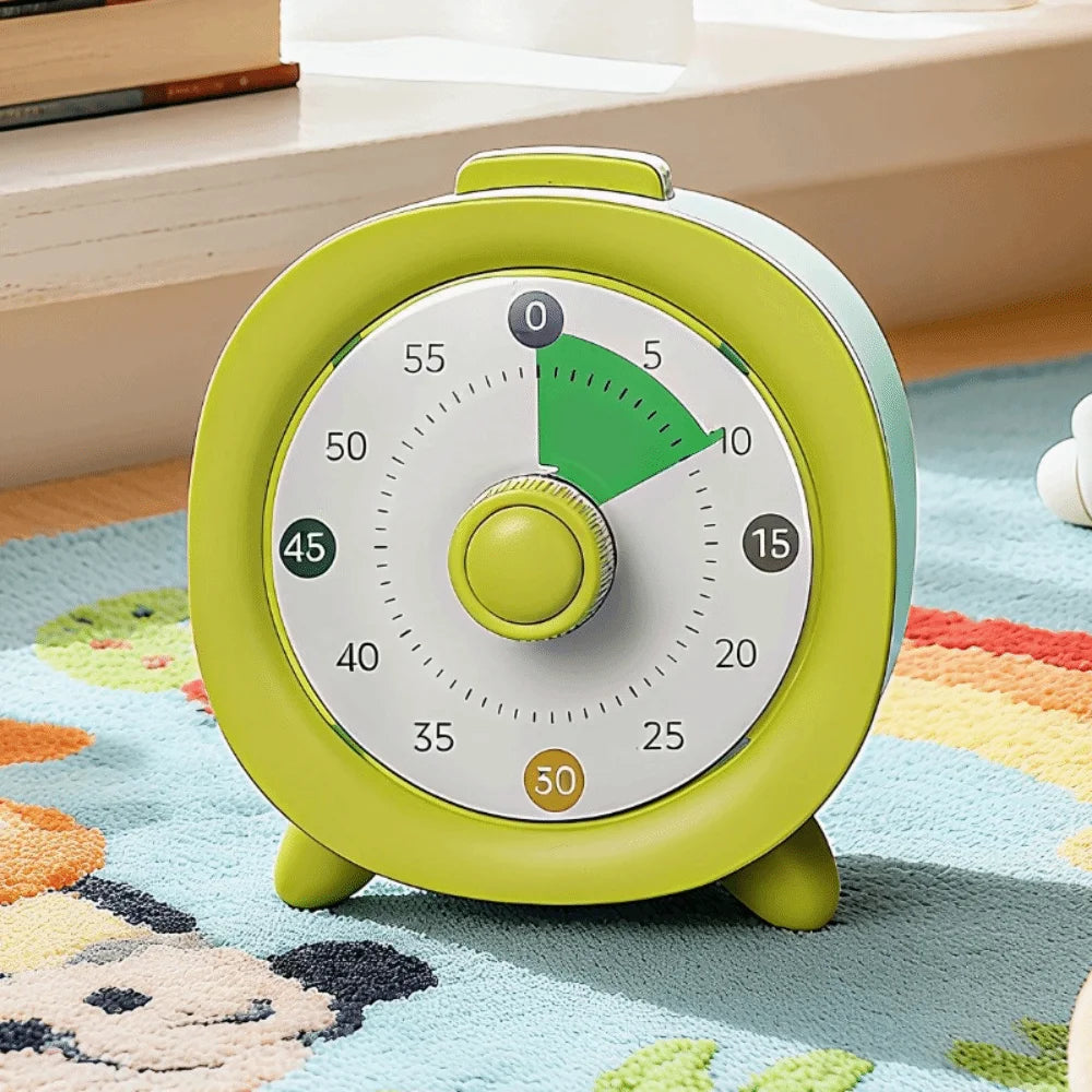60 Minutes Visual Timer Round/Square Ultra Silent Countdown Alarm Clock Self-discipline Visualization Kitchen Timer