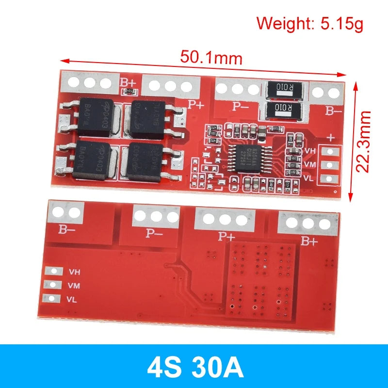 GREATZT 1S 2S 3S 4S 3A 20A 30A Li-ion Lithium Battery 18650 Charger PCB BMS Protection Board For Drill Motor Lipo Cell Module