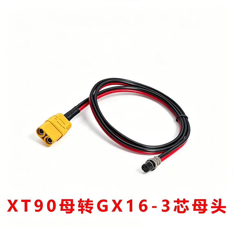XT90 to GX16 Model Aircraft Connector GX16 2/3 Pin Male To Female Electric Vehicle Power Cord XT90 Battery Charging Output Cable