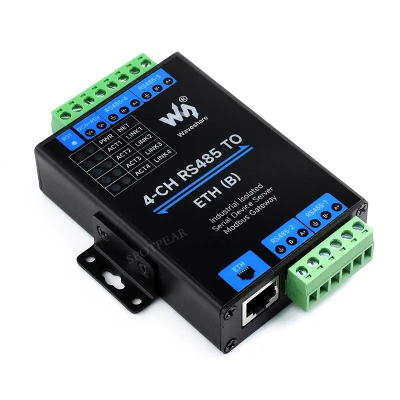 Industrial Isolated 4CH RS485 TO POE ETH (B) RJ45 Converter UART For Modbus 4-Ch RS485 to RJ45 Ethernet Serial Server