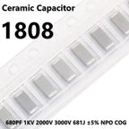 (10pcs) 1808 680PF 1KV 2000V 3000V 681J ±5% NPO COG 4520 SMD Ceramic Capacitor
