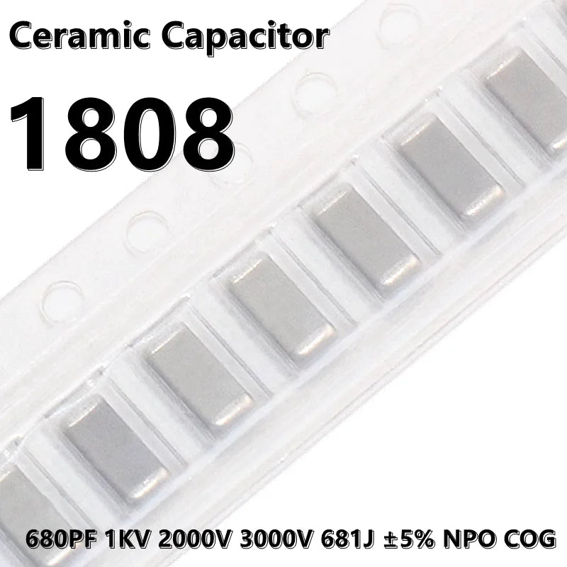 (10pcs) 1808 680PF 1KV 2000V 3000V 681J ±5% NPO COG 4520 SMD Ceramic Capacitor