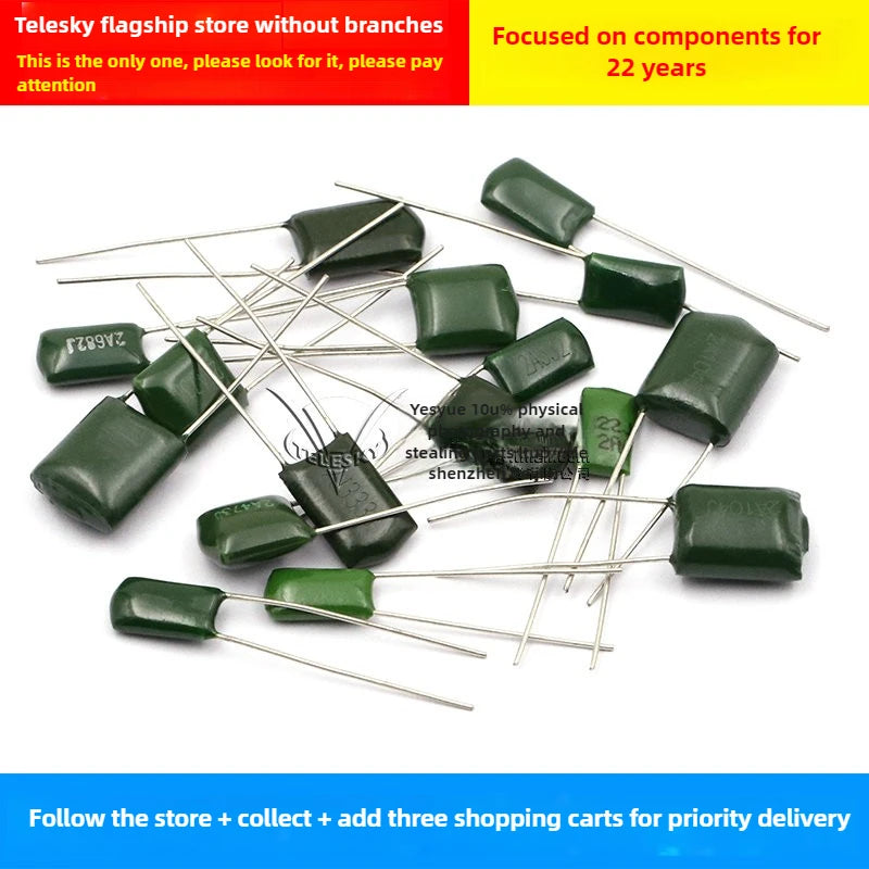50PCS 100V 630V Polyester Film Capacitor 2.2NF 0.01UF 2.2NF 22nF 102PF 220NF 473PF 100nF 0.1uF 2A104J 103J 222 223J 472 473J
