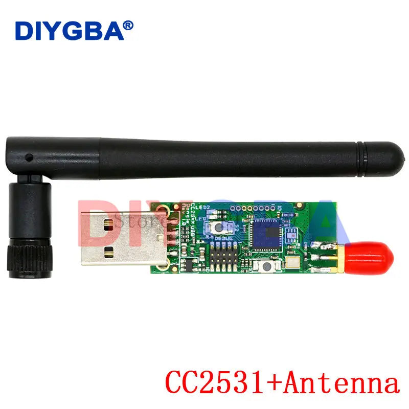 CC2531 CC2540 +Antenna BLE 4.0 Zigbee Sniffer Wireless Board Dongle Capture Module USB Programmer Downloader Cable Connector