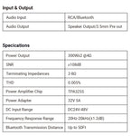 Fosi Audio BT20A Pro TPA3255 Bluetooth Sound Power Amplifier 300W X2 Mini HiFi Stereo Class D Amp Bass Treble For Home Theater
