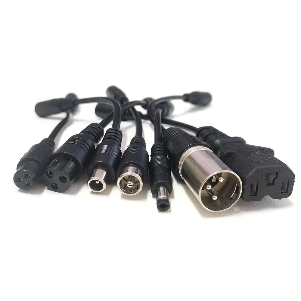1PC DC Adapter Converter Plug 5.5mm*2.1mm Female to XLR 3Pin 5.5*2.5MM 8.0x1.6MM RCA M12 M16 IEC C13 Power Adapter Connector