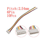 10Pcs Micro JST XH 2.54mm Pitch 2/3/4/5/6 Pin Male Plug / XH2.54 Female Socket Extension Lead Wire Cable Connector 20CM 26AWG