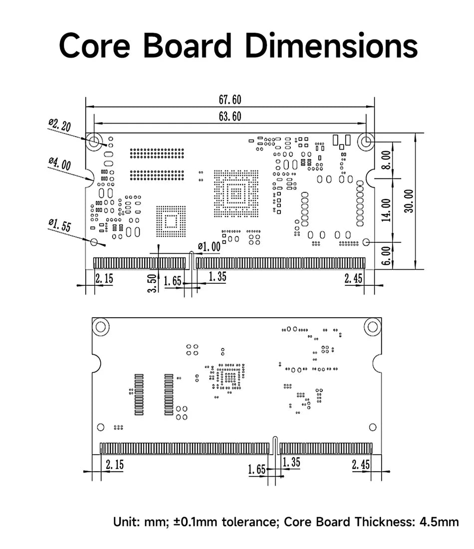 Core Board STM32MP135 CDEBYTE ECK10-135 Series ARM Cortex-A7 1GHz Linux Dual Gigabit Ethernet RGB888 SODIMM 256MB/512MB DDR3L