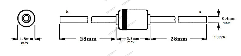 50pcs 1/2W Zener Diode 0.5W DO-35 BZX55C 2.2V 2.4 3.3 3.6 3.9 4.3 4.7 5.1 5.6 6.2 6.8 7.5 8.2 9.1 10 12 15 18 20 22 24 27 30 33V