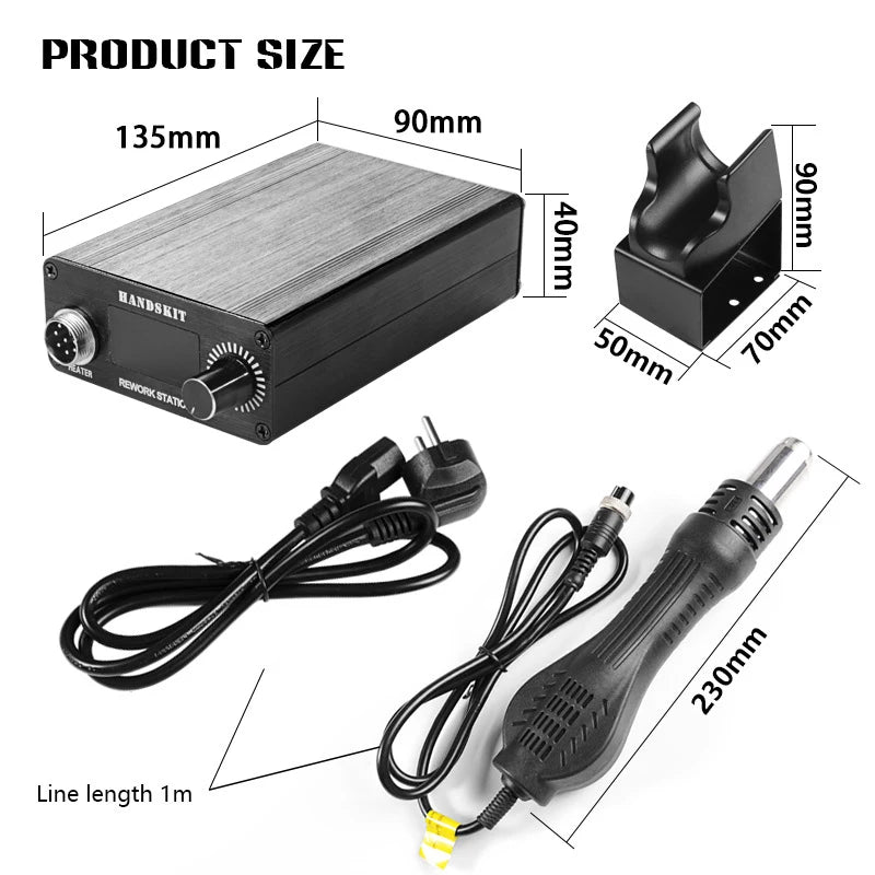 New Micro 858D Rework Station 700W OLED Screen Display Adjustable Temperature Hot Air gun Mobile phone repairing