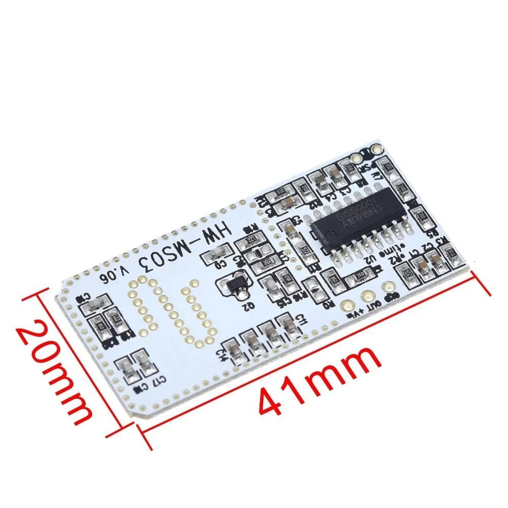 TZT High Performance Motion Sensor Module Radar Motion Sensor HW-MS03 2.4GHz to 5.8GHz Microwave Radar Sensor Module for Arduino
