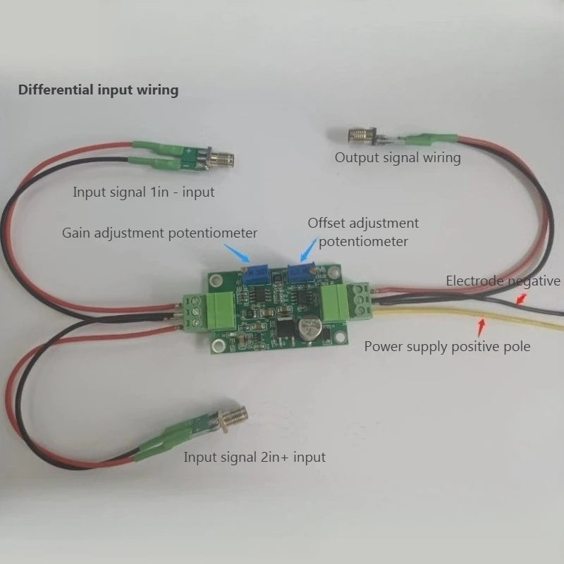 INA128 Amplifier Module, Instrumentation Amplifier, Precision Microvolt/Millivolt Amplifier, High Gain Amplifier KDT0319AMP-003