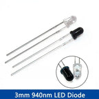 20/40PCS 3mm & 5mm 940nm LEDs Infrared Emitter and IR Receiver Diode Diodes Kit - for Remote Control Applications ,arduino