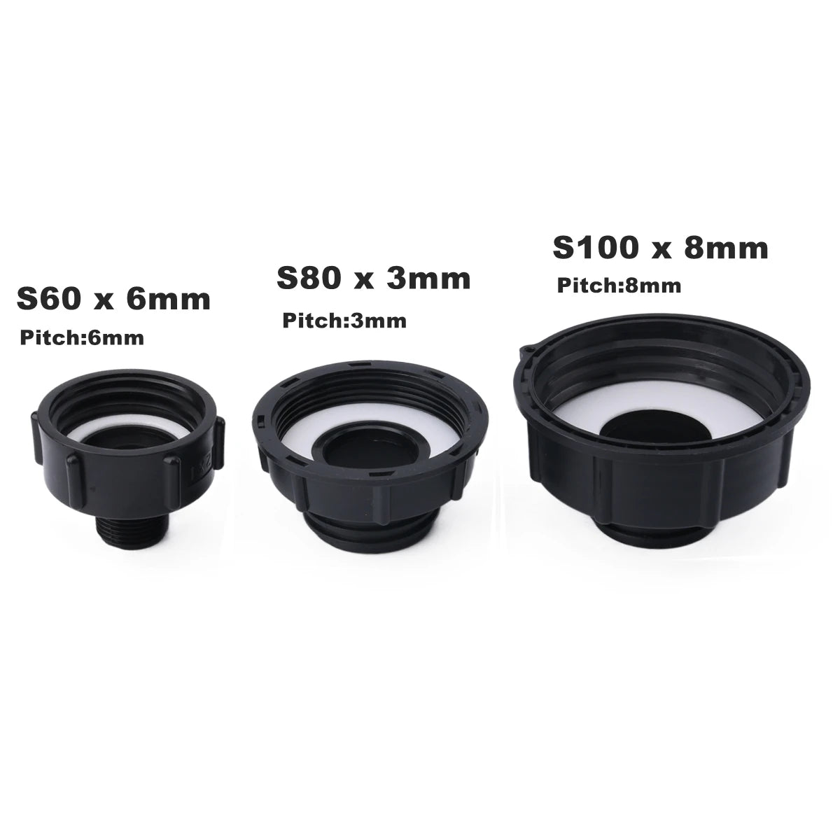 1000 Liter IBC Tank Adapter S60 x 1/2" 3/4' 1" 1.5 2" S100 Thread Connector Ton Barrel Joints IBC Tank Fitting