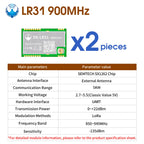 DX-LR32 SX1262 LoRa UART Module AT Command 5KM Range 432-533/850-949MHz No Programming Needed CE FCC Arduino
